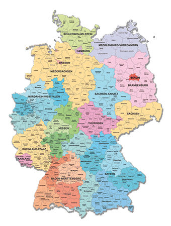 Landkarte-Geodaten-Deutschland: Postleitzahlenverzeichnis 2023 Deutschland Geodaten PLZ Postleitzahlen Straßen
